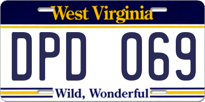 WV license plate DPD069