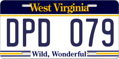WV license plate DPD079