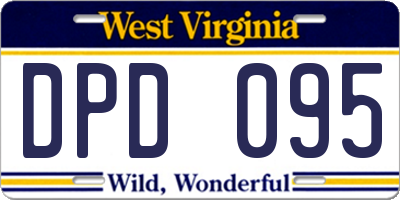 WV license plate DPD095