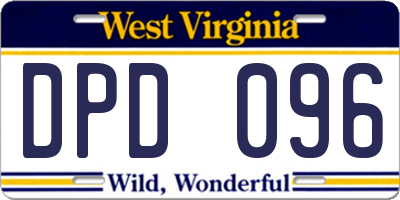 WV license plate DPD096