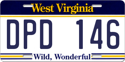 WV license plate DPD146
