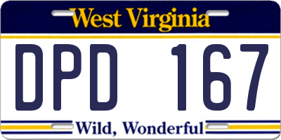 WV license plate DPD167
