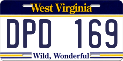 WV license plate DPD169