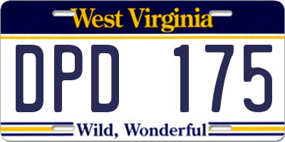 WV license plate DPD175
