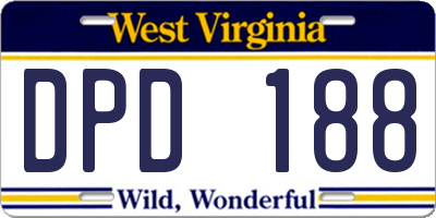 WV license plate DPD188