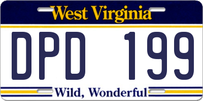 WV license plate DPD199
