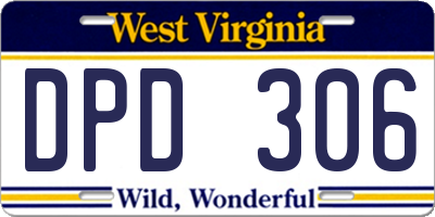 WV license plate DPD306