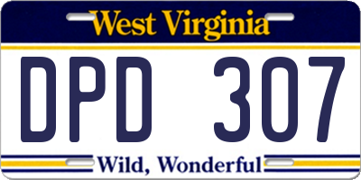 WV license plate DPD307