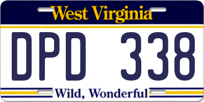 WV license plate DPD338
