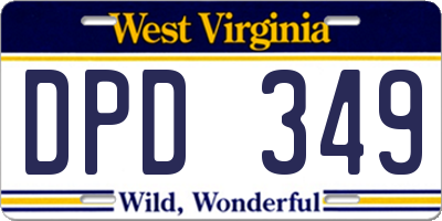 WV license plate DPD349