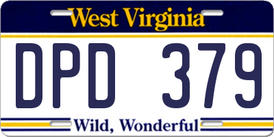 WV license plate DPD379
