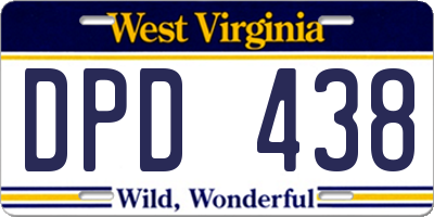 WV license plate DPD438