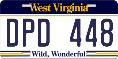 WV license plate DPD448