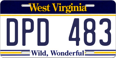 WV license plate DPD483