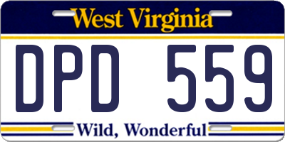 WV license plate DPD559
