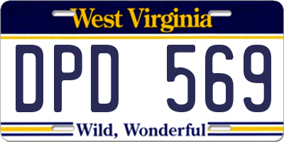 WV license plate DPD569