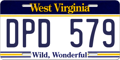 WV license plate DPD579
