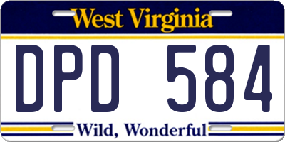 WV license plate DPD584