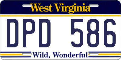 WV license plate DPD586