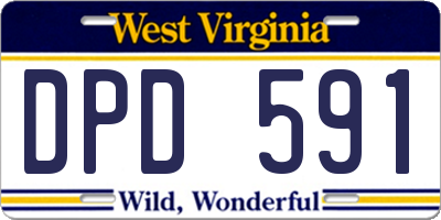 WV license plate DPD591
