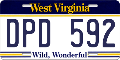 WV license plate DPD592