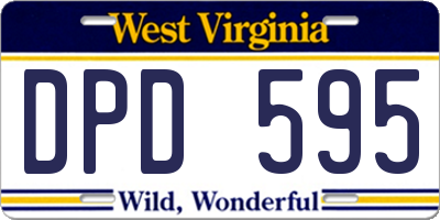 WV license plate DPD595
