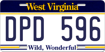 WV license plate DPD596