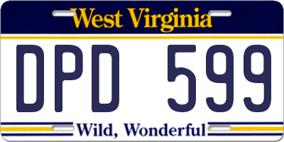 WV license plate DPD599
