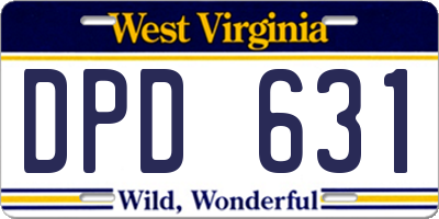 WV license plate DPD631