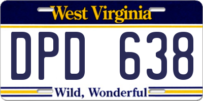 WV license plate DPD638