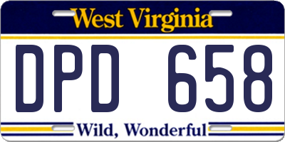 WV license plate DPD658