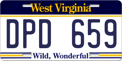 WV license plate DPD659
