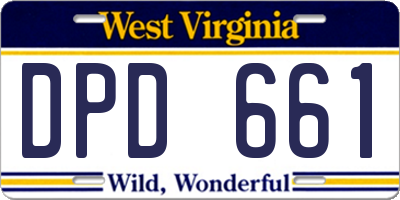 WV license plate DPD661