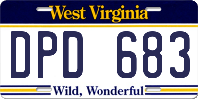WV license plate DPD683