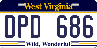 WV license plate DPD686