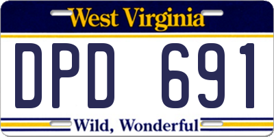 WV license plate DPD691
