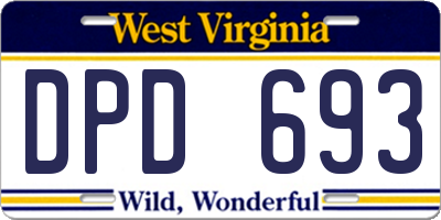 WV license plate DPD693