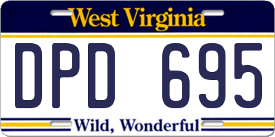 WV license plate DPD695
