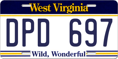WV license plate DPD697