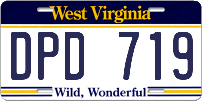 WV license plate DPD719