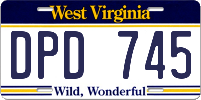 WV license plate DPD745