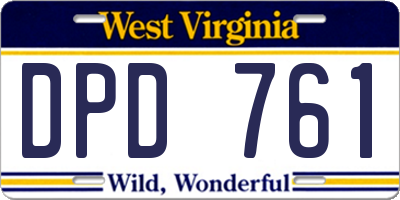 WV license plate DPD761