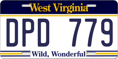WV license plate DPD779