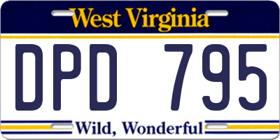 WV license plate DPD795