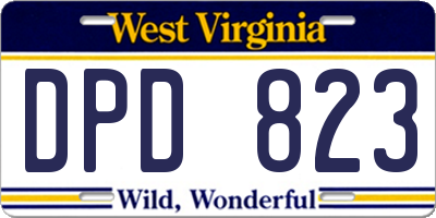 WV license plate DPD823