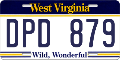 WV license plate DPD879