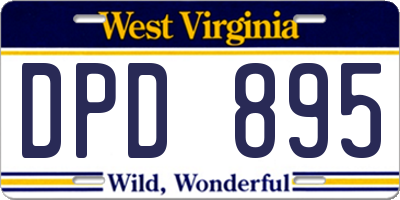 WV license plate DPD895