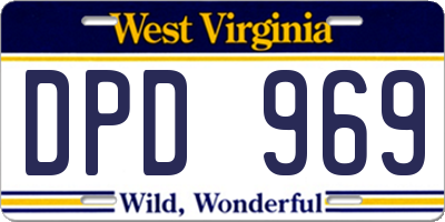 WV license plate DPD969