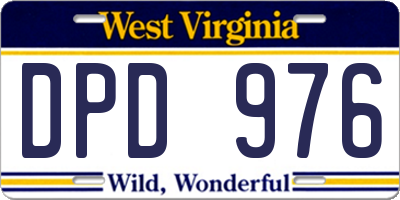 WV license plate DPD976