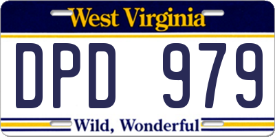 WV license plate DPD979